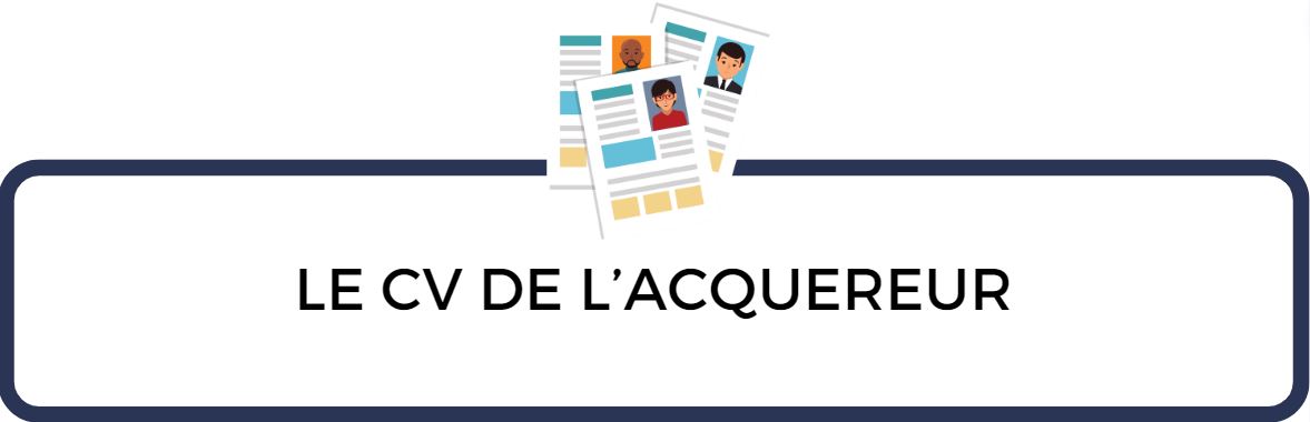 cv dossier financement acquereur commerce